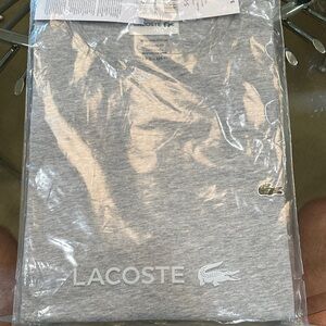 New with tags Lacoste Heather Gray Tee with Crocodile Logo